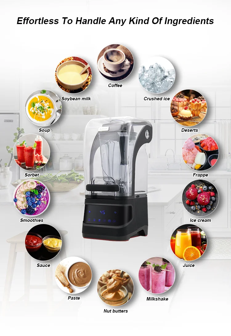 Electric Heavy Duty Juice Blender Mixer Ice Crushing Machine ABS Food  Processor Ice Blender Milkshake Smoothie Bar Fruit Blender