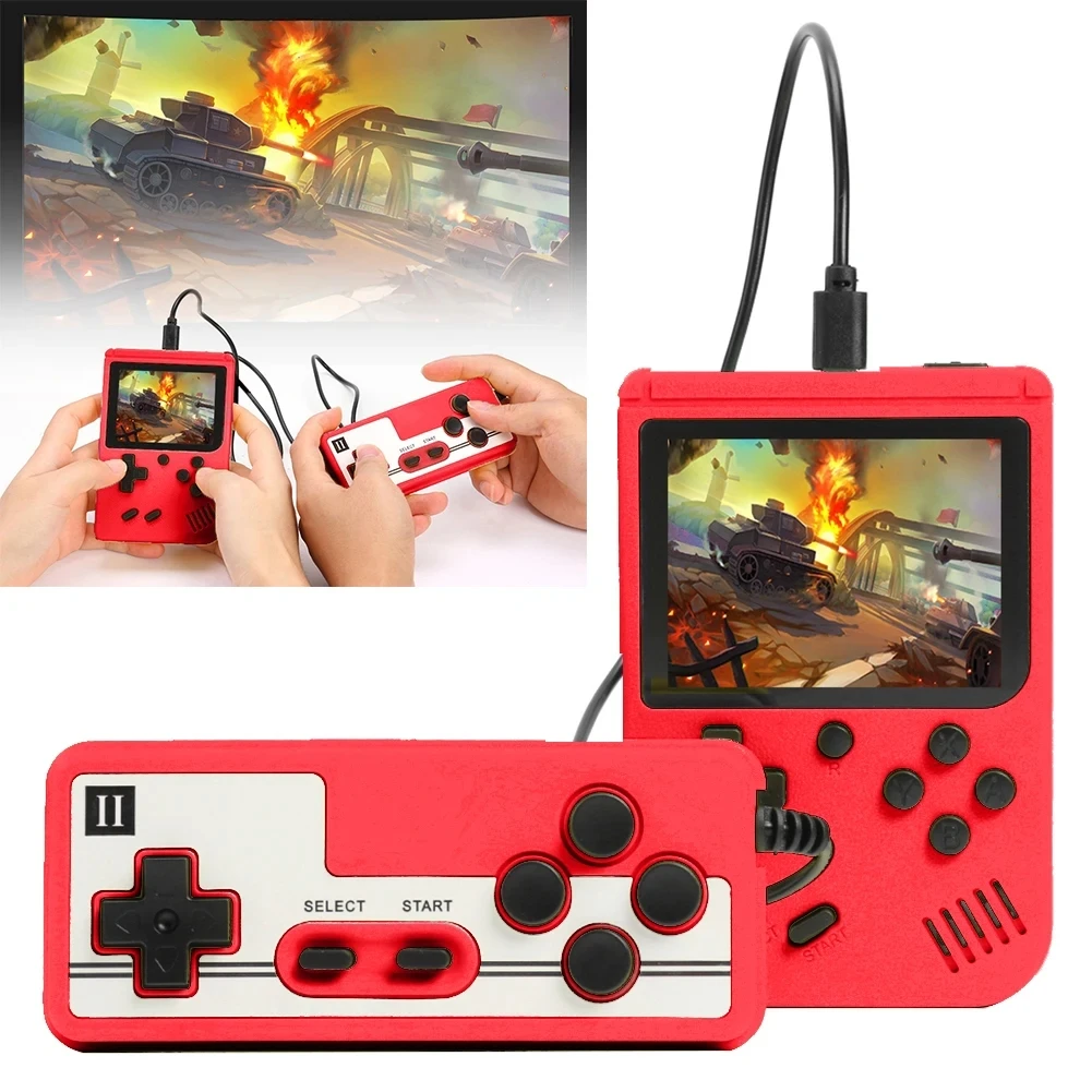 A Red Retro Classic Games Children's Handheld Small Game