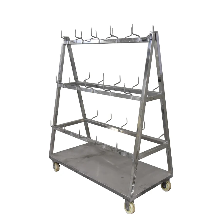 Pig red viscera transport trolley for slaughterhouse abattoir accessories