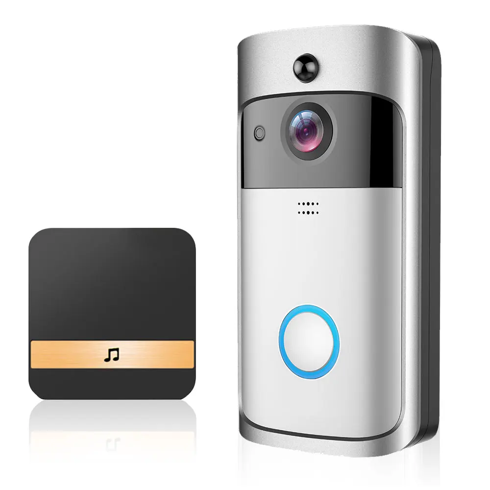 Campainha Sem Fio Smart Home Vídeo Wifi Câmera De Segurança Campainha 720P 2-Way falar 