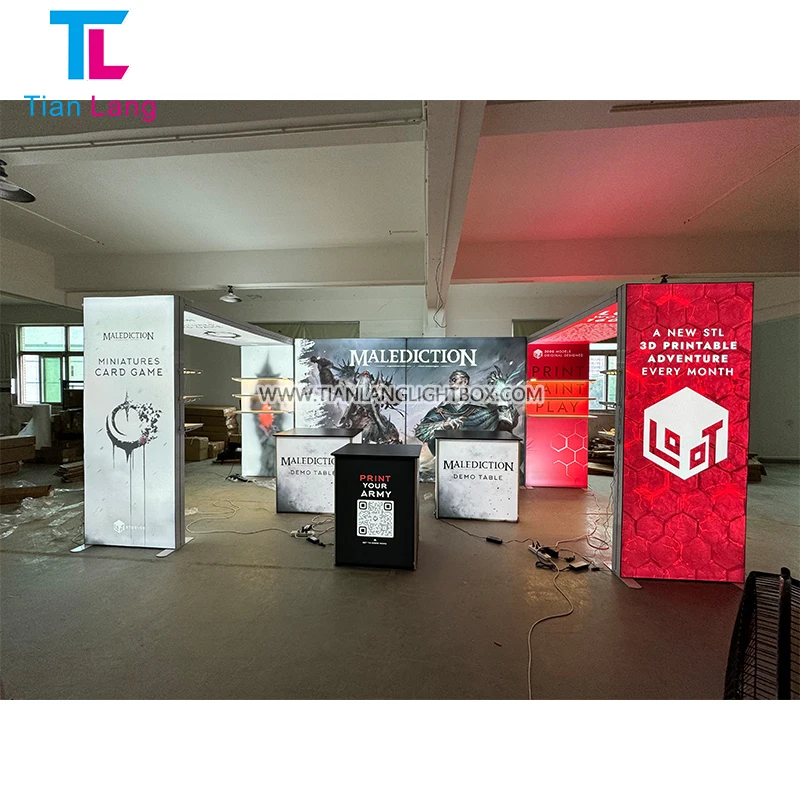 Hochwertige neue Modul-Aluminiumrahmenwerbung SEG-Display LED tragbare Seg led Verkauf Messe