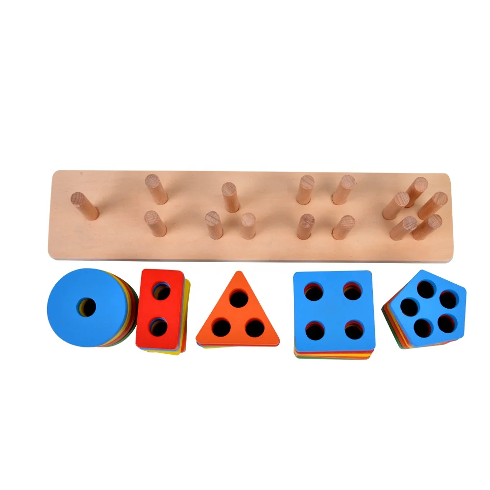 Детские математические развивающие игрушки красочные геометрические наборы колонн для развития математики
