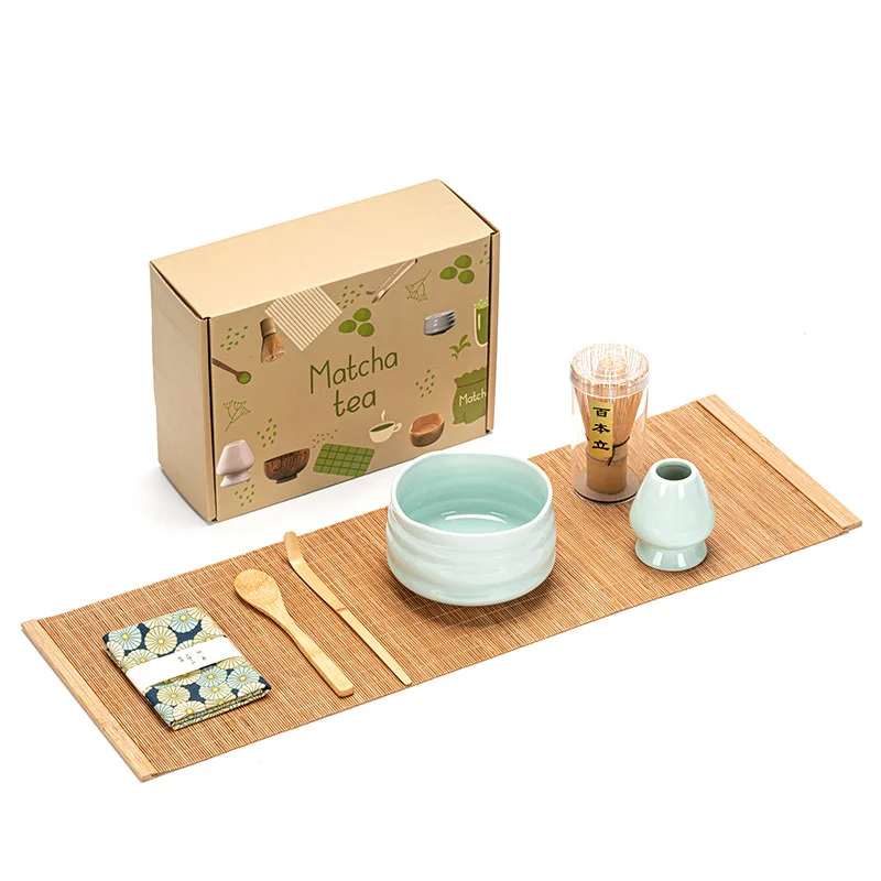 Custom High Quality Gift Packing Matcha Set Japanese Matcha Organic Bamboo Whisk Matcha Kit