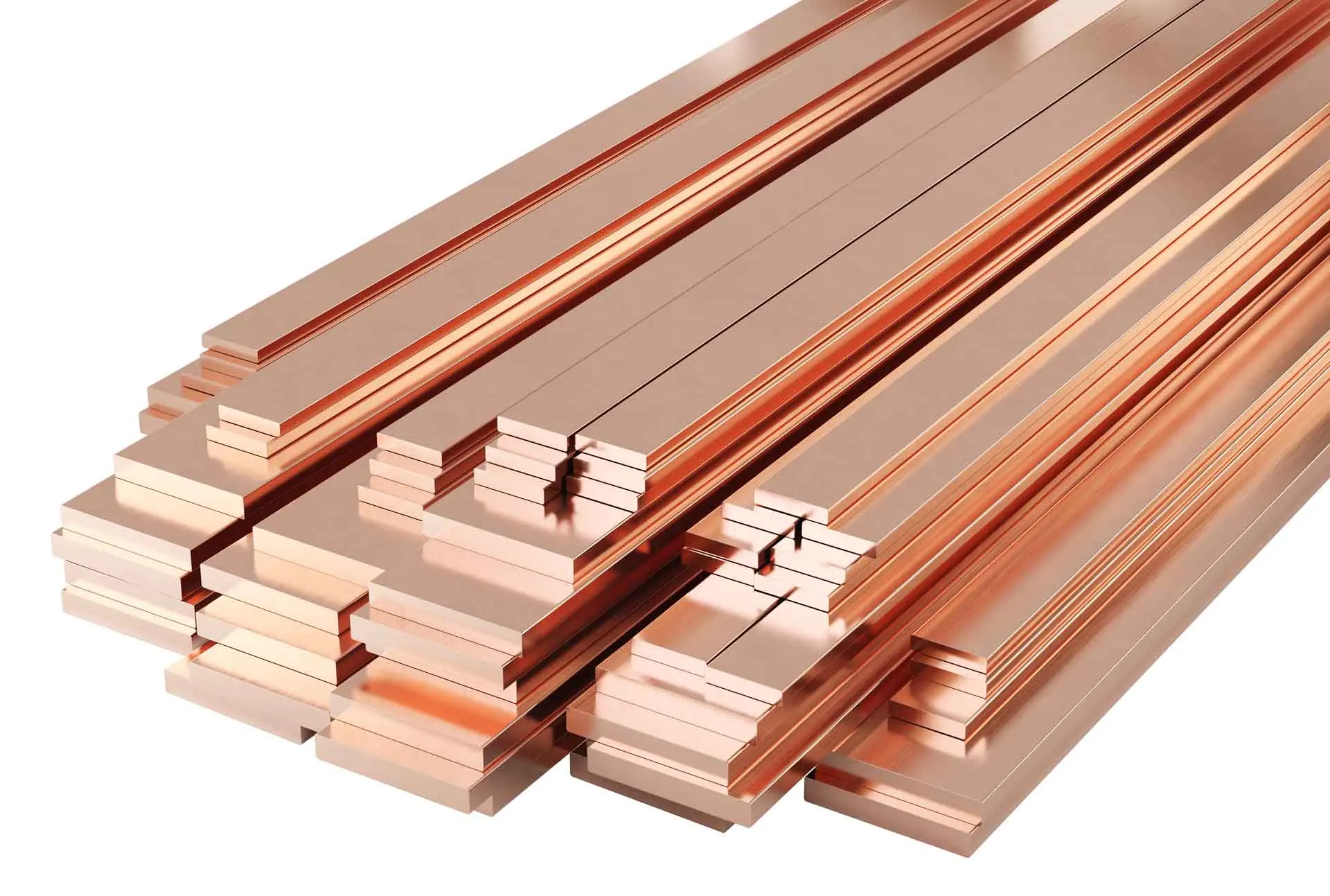 99.9% pure flat copper bar copper busbar grounding copper rods