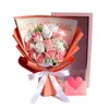 Set da 18 pezzi in spray color rosa, rosa antico e blu.