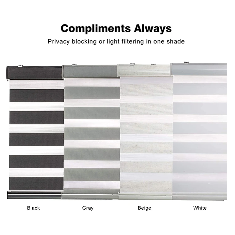 Hot Selling Factory Price Living Room Office Zebra Roller Shades Zebra Curtains