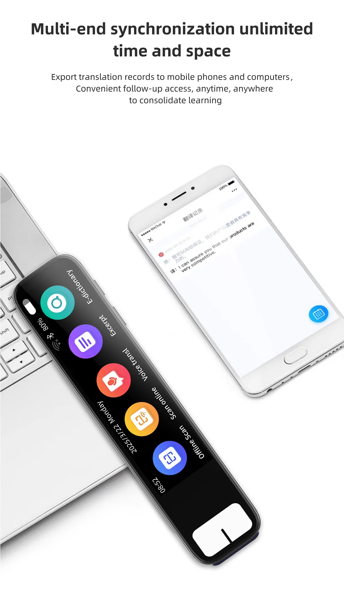 Scanenepen S08B Offline AI Smart Pen ABS Material Kinder Buine Professionell Sofortreaktion Verbraucher_voghion.com