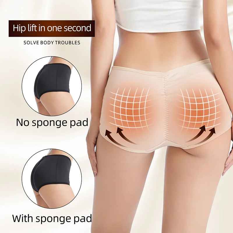 In Stock Item Polyester Push up and Enhancer Hip Padded Panties Women 3XL