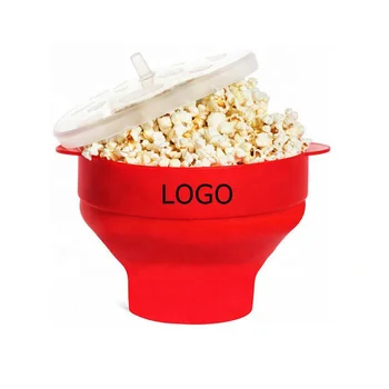 Microwave Popcorn Popper Silicone Popcorn Maker Collapsible Bowl BPA-Free and Dishwasher Safe multi colors available