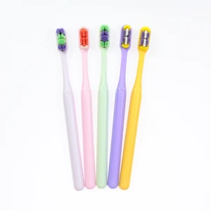 Colorful Happy Life Multi-color Adult Wide Card Toothbrush Fancy Gingival Deep Massage Sensitive Care Brash