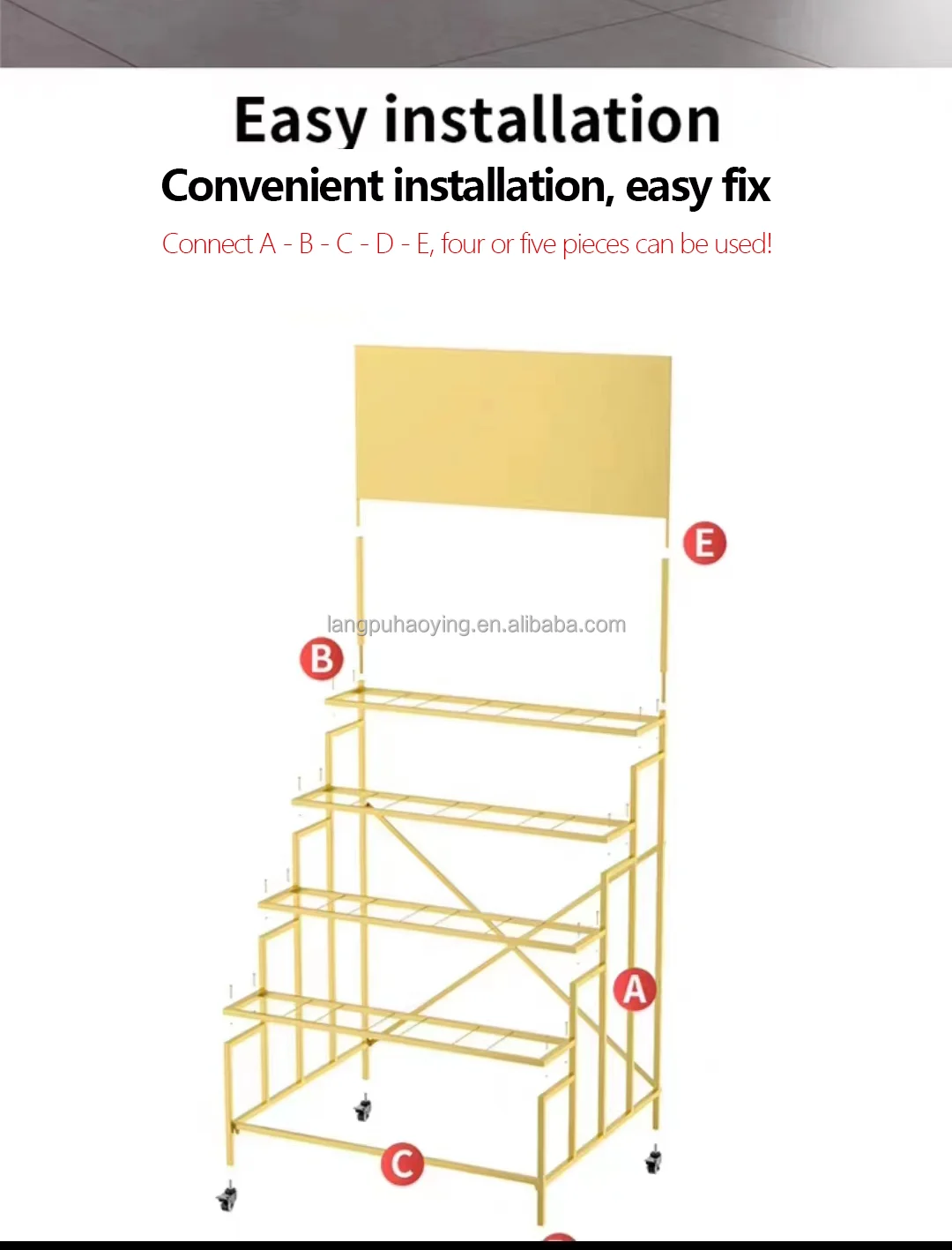 Flower Shop Flower Display Stand 4 Layer Decorative Flower Beautiful