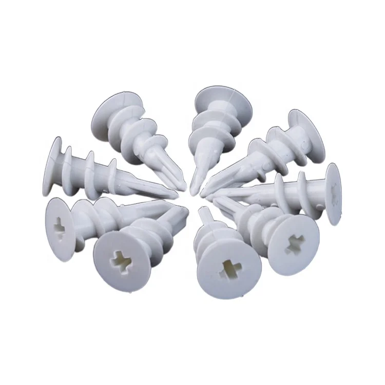 PPE, Nylon, POM butterfly spring toggle fastener with screw cavity wall anchor Spring toggle set screw Hollow cavity wall anchor