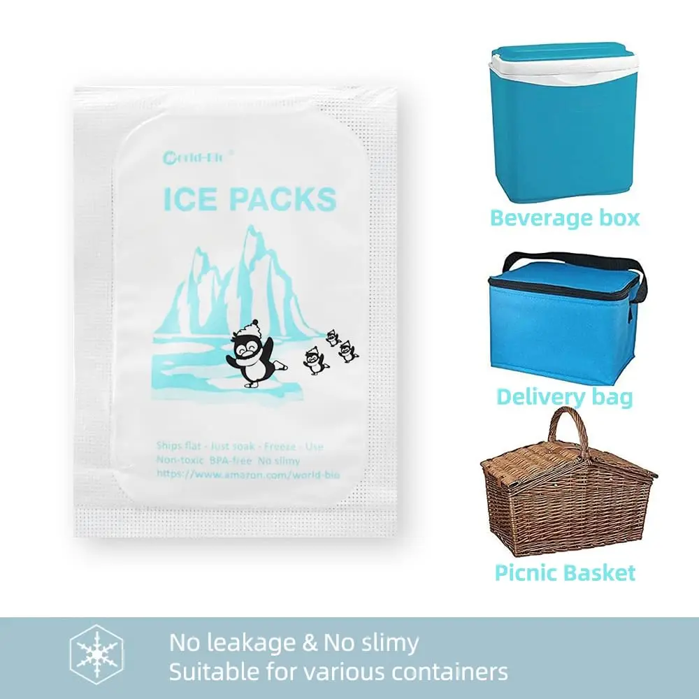 Dry Ice Pack For Shipping Frozen Food Travel Long Lasting Cold Packs For Cooler Bulk Reusable