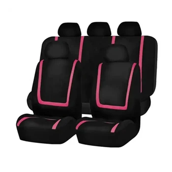 Breathable fabric High quality car seat cushion cover black sport style all season universal fully enclosed