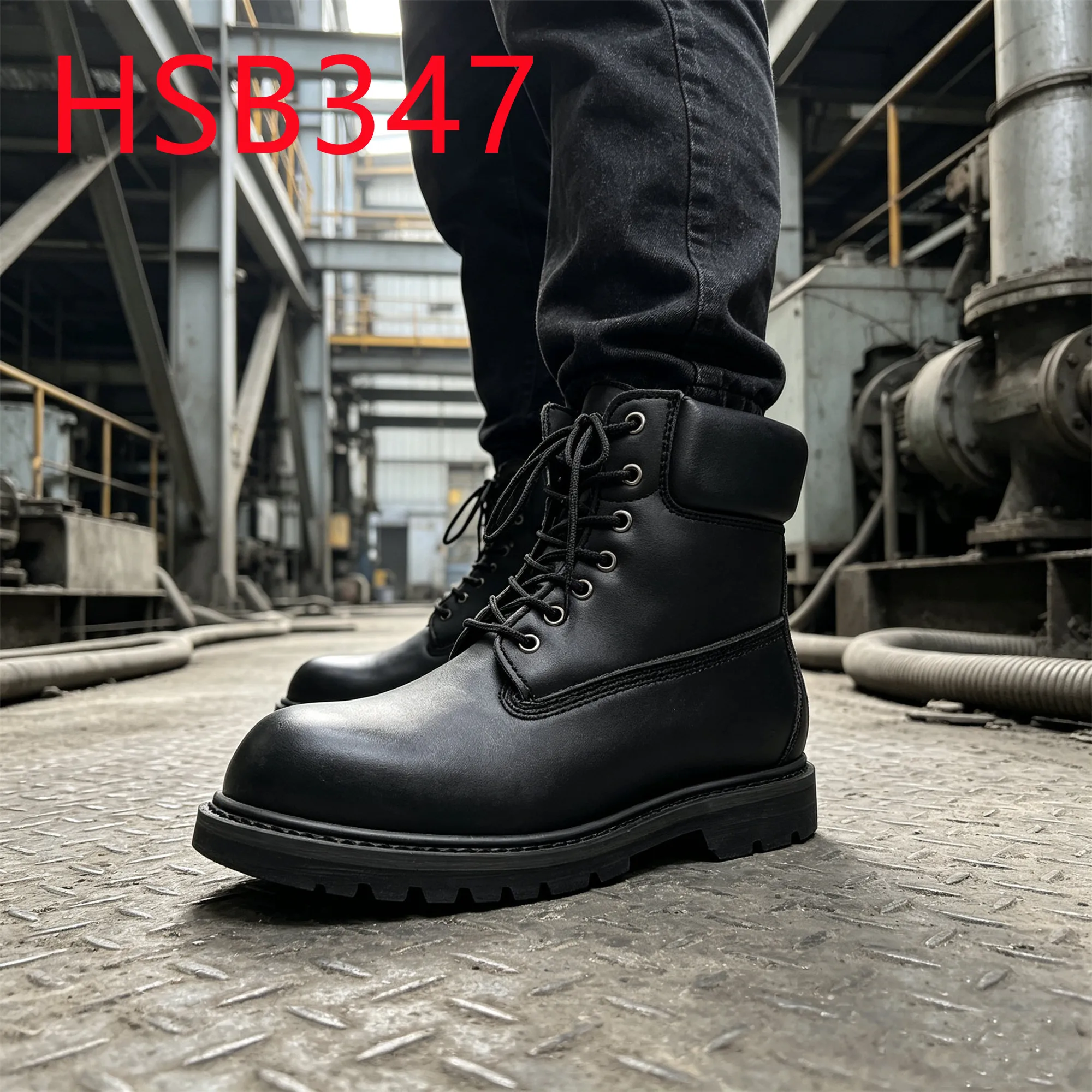 HY,Heavy Industry Anti-moist Goodyear Rubber Sole Safety Boots Electrical Work Rustproof High-performance Security Shoes HSB347