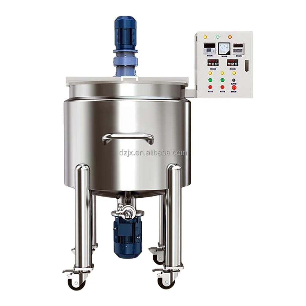 High Quality 500L 5000L Homogenizer Mixer Tank Machine for Gel Foodstuff Grease Plant Ice Cream Water in Oil Emulsion Cosmetic