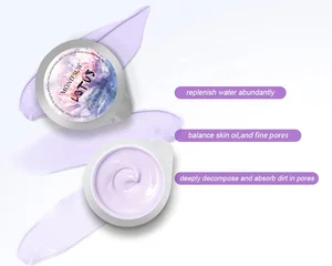 Private Label Clay Mask Capsule Skin Care Series Deep Cleaning Lotus Refreshing Manicouagan Glacier Mud Mask OEM