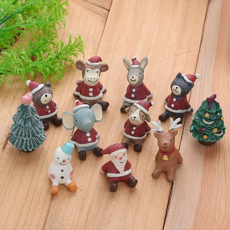 Zakka grocery Office desktop resin crafts Christmas gift animal ornaments