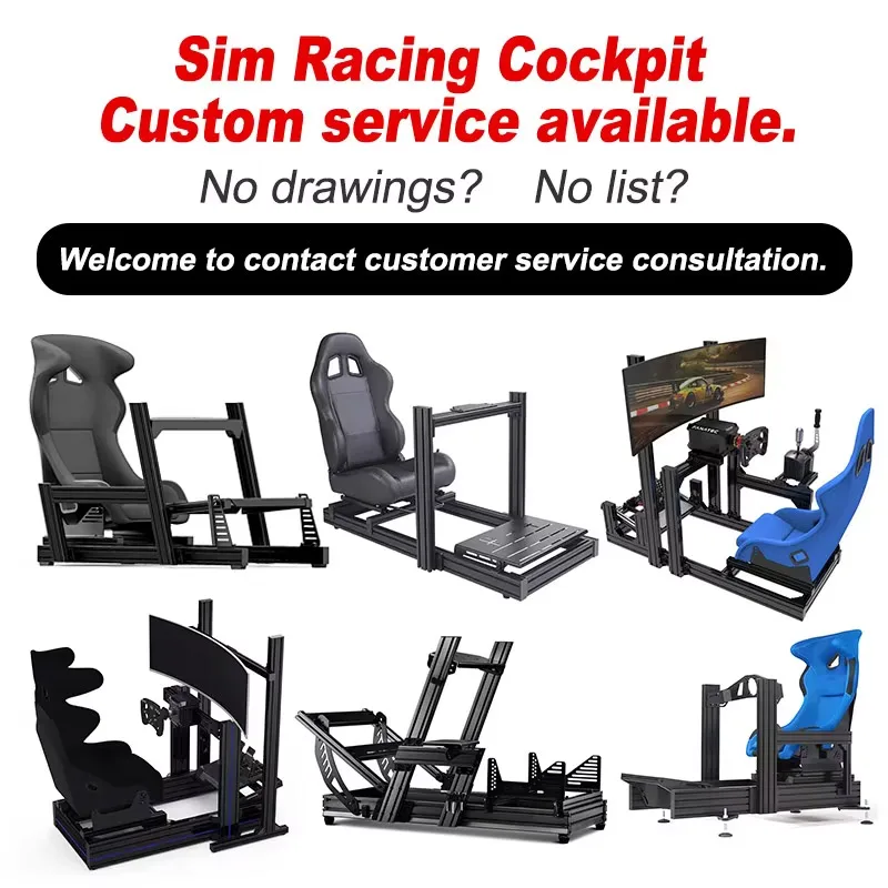 DIY Racing Simulator Cockpit - Black Aluminum Extrusion Rig for Sim ...