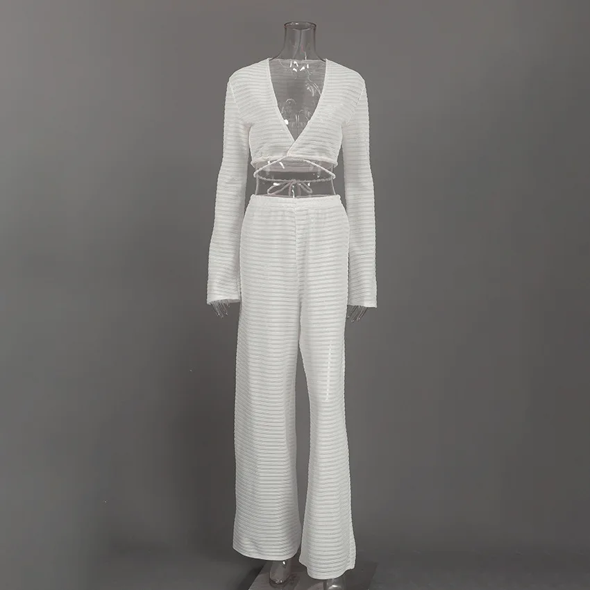 Autumn and Winter Jacquard Loose-fitting Comfortable Long Sleeve Pajamas, Two-piece Set for Cross-border Home Wear. — detail