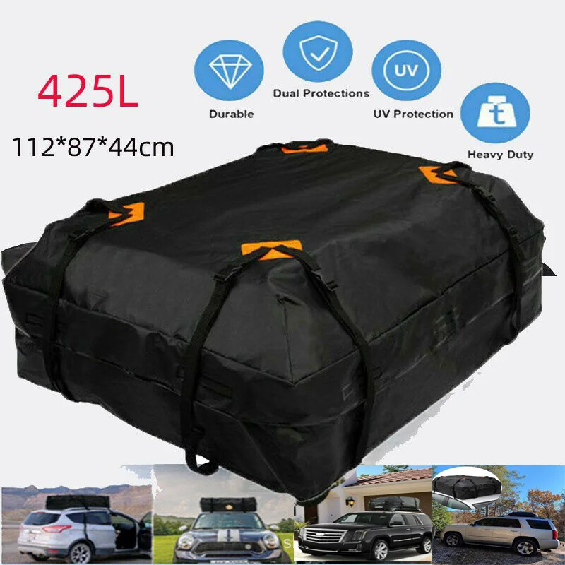 Водонепроницаемая грузовая сумка 420D на крышу автомобиля, универсальная багажная сумка, кубическая сумка для хранения для путешествий, кемпинга, коробка для хранения багажа