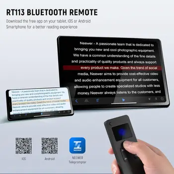 NEEWER RT113 Remote Control for NEEWER Teleprompter App, Upgraded with Direct Bluetooth Connection and Silent Button detail image