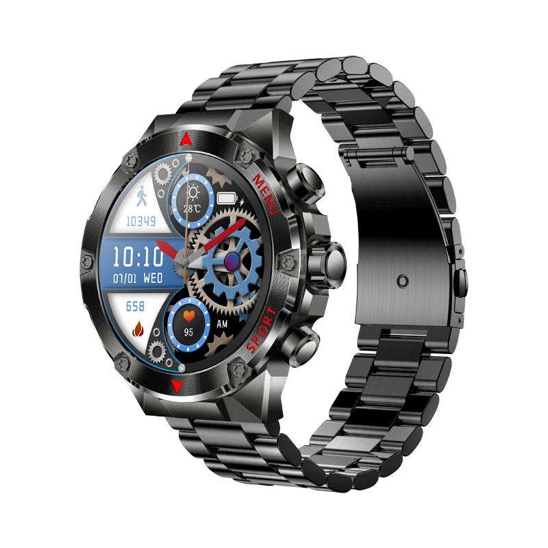 H27 Smart Watch AMOLED Screen Rotary Encoder Fitness Bracelet Tracker with Blood Pressure Blood Oxygen Dafit Smartwatch Factory