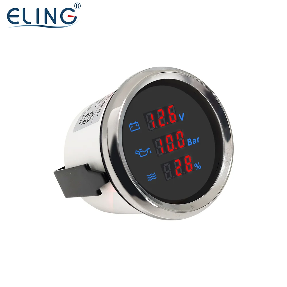 2" Universal Marine Auto Fuel Oil Tank Level Gauge Meter 0 190ohm Signal For Boat Tuck
