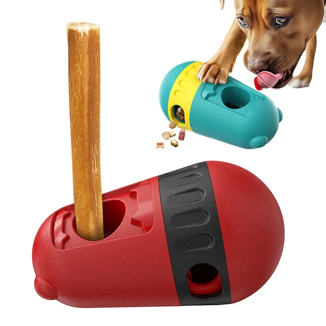 Super Bear Food Dispensing Ball Snack Stick Toy Eco-Friendly Plastic Pet Dog Interactive Movement New for Self-Entertainment