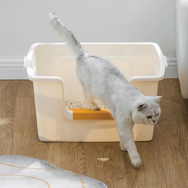 Closed Cat Litter Basin With Shovel Folding Drawer Type Plastic Abs
