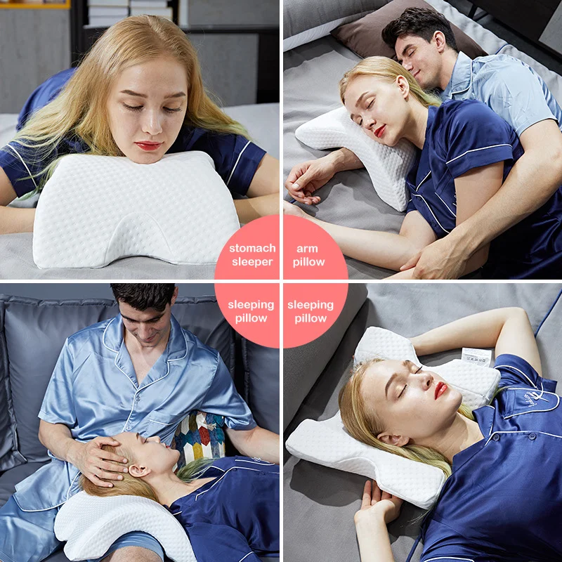 Slow Rebound Pressure Couple Pillow With Arm Hole Sleeping Pillow