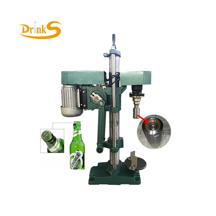 Semi Automatic Crown Cap Capping Machine for Beer Soda Water Glass Bottle