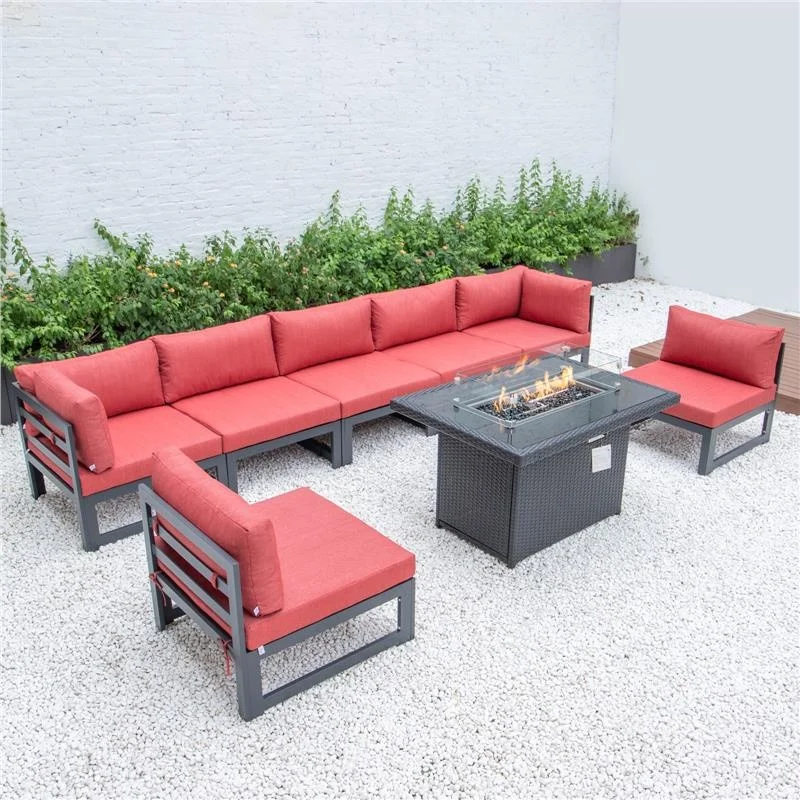 Luxury Metal Aluminum Frame Sectional Sofa for Outdoor
