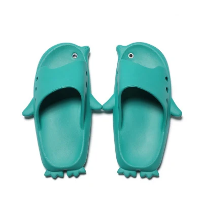 Мультяшные Пингвины детские забавные тапочки летние детские удобные пляжные тапочки сандалии