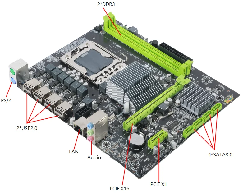 Intel X58 Series LGA1366 Dual Channel DDR3 M-ATX Gaming Motherboard with SATA Hard Drive Interface for Desktop New