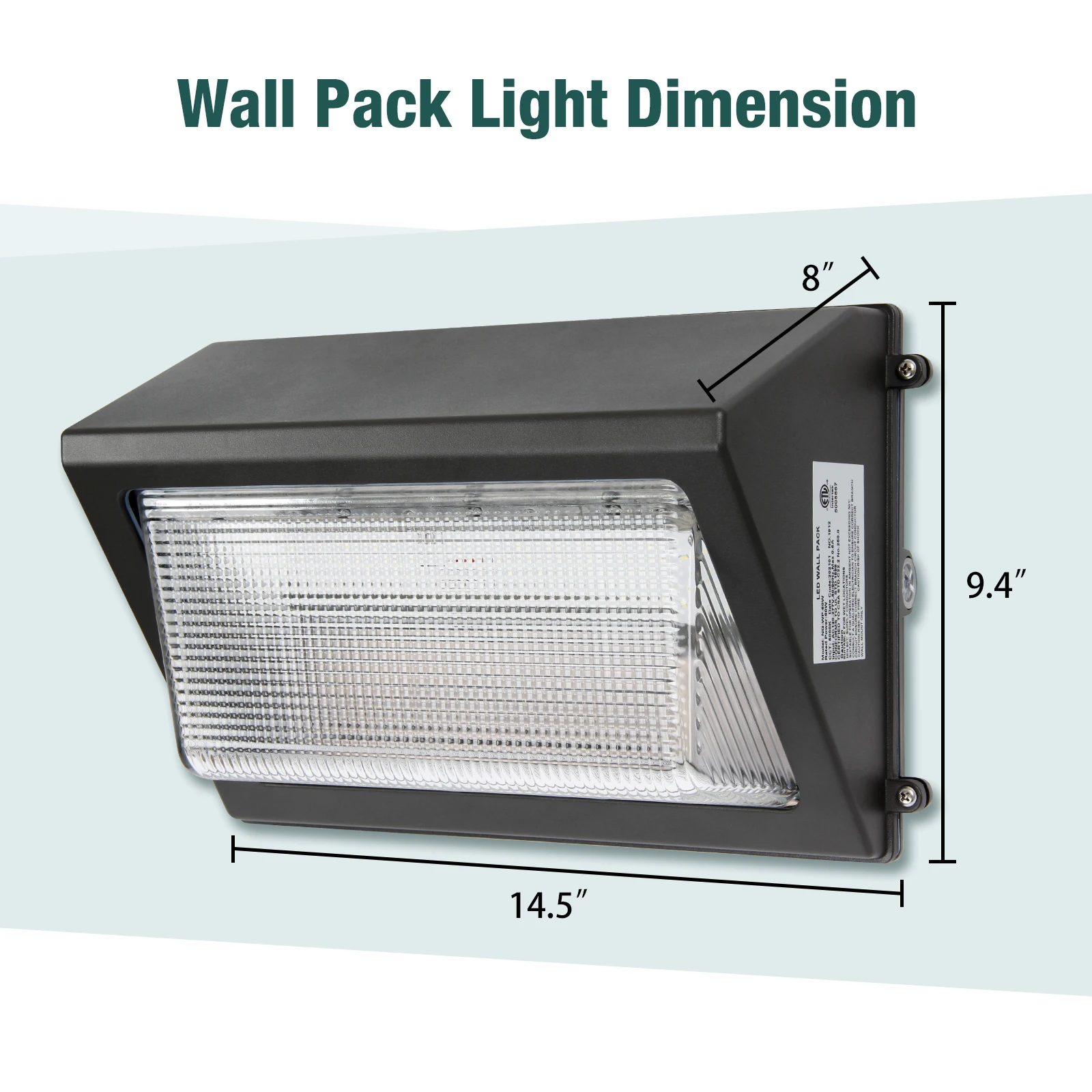 Etl Dlc Approved 80w 60w 100w 120w Led Wall Pack Light Of High Quality