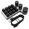 12 keys 3 knobs black wired with RGB
