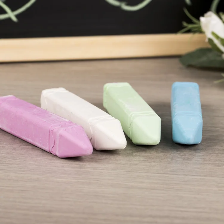 4 Pcs Custom Outdoor Washable Non-toxic Eco-friendly Super Jumbo Colors Dustless Sidewalk Chalk