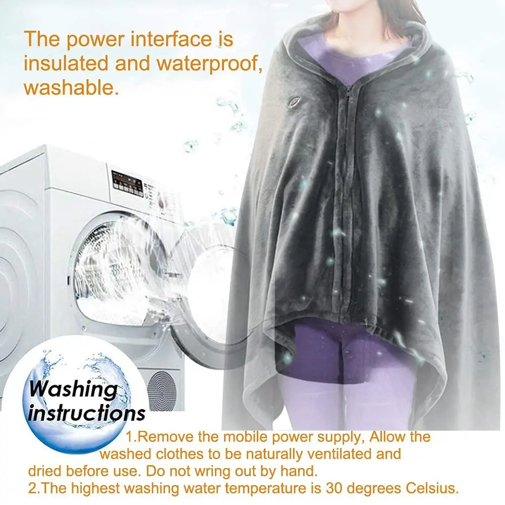 Wholesale Electric Usb Battery Heating Rechargeable Blankets Wearable