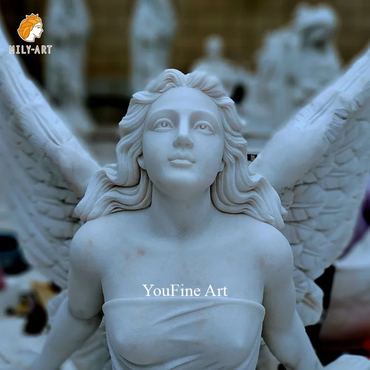 Outdoor Garden Life Sizehand Carved White Marble Flying Angel Sculpture Buy Marble Angel