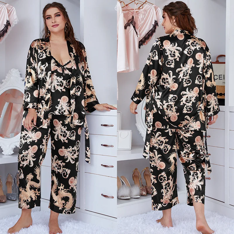 Pijamas de primavera y verano para mujer, tirantes, pantalones y