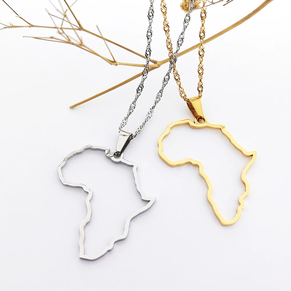 18k Gold Plated Haiti Map Pendant Necklace Custom Jewelry Heart Haiti