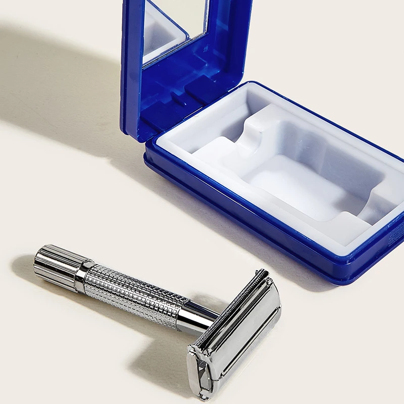 染色钢手柄剃须安全剃须刀双边自有品牌刀片安全剃须刀 - buy stain