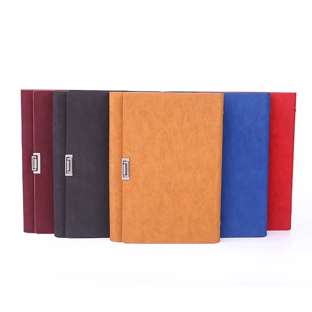 Card notepad with buckle loose-leaf Solid color notebook Student diary Creative handwriting book Office supplies customized