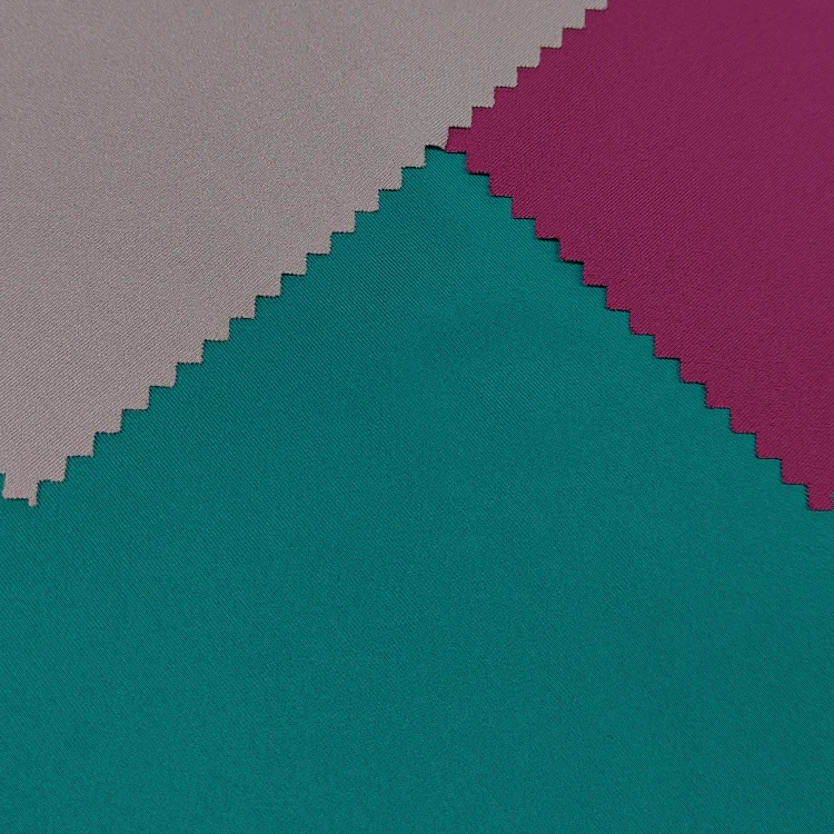 High Stretch Knitted Sportswear Fabric Nylon Material, Solid Nylon Double Knit Fabric for Pants/ factory