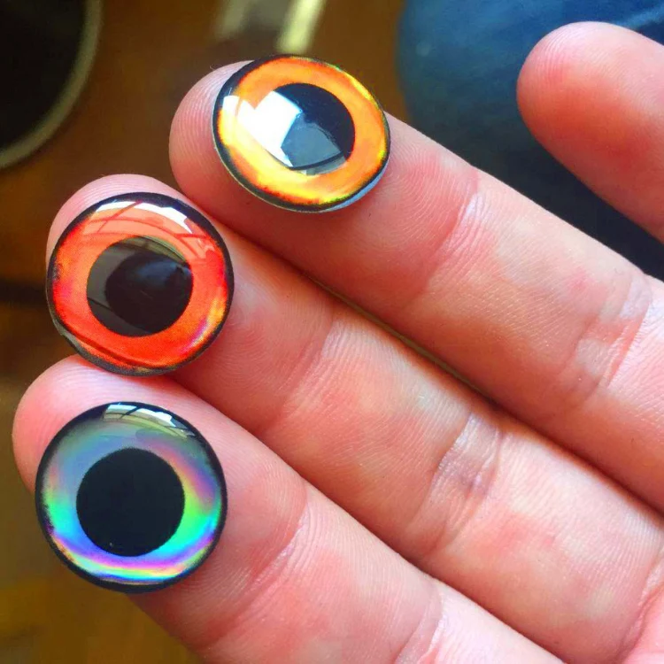 3D Holographic Fishing Lure Eyes Four Color Realistic Effect Artificial  Fish Eyes for Lure Making DIY Fishing Baits Jigs Fly