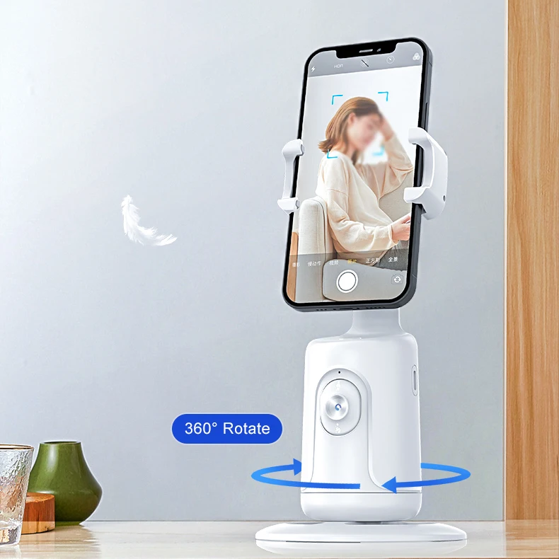 AI Intelligent Auto Face Tracking Tripod 360 Gimbal Stabilizer Phone Tripod Selfie Stick