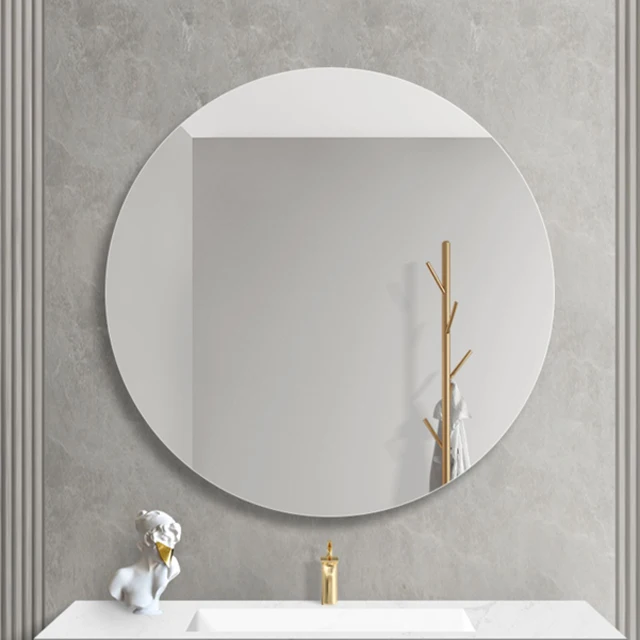High Quality 3MM 4MM 5MM Customized Shape Frameless Polish Edge Decorative Furniture Bathroom Wall Mirror for Furniture