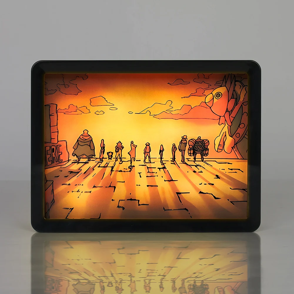 木製フレームのバックライト線画アート 【公式通販】