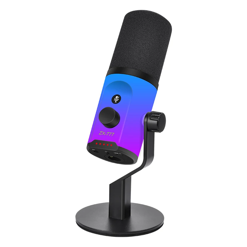 ZX-777 RGB USB Microphone - Versatile for Recording & Gaming